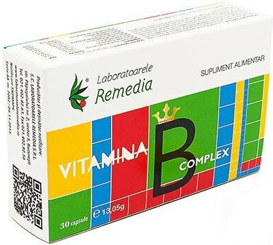 Laboratoarele Remedia B Complex Pentru Energie, Întărirea Imunității Și Sistemul Nervos 30 Capsule