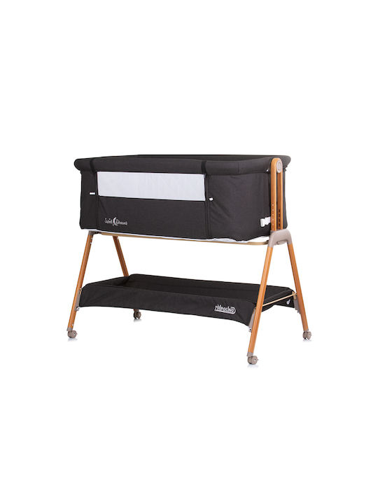 Chipolino Cradle with Mattress and Wheels Gray