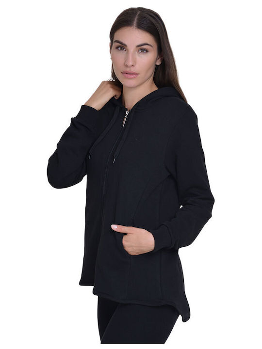 Target Long Women's Cardigan with Zipper Black W24/64014-10