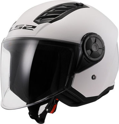 LS2 Airflow Ii Of616 Jet Helmet ECE 22.06 Solid Gloss White