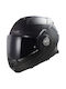 LS2 Advant X Solid Matt Black Motorcycle Helmet Flip-Up ECE 22.06 1600gr with Pinlock and Sun Visor