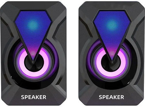 2.0 Speakers with RGB 6W Black