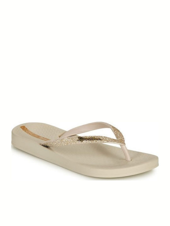 Ipanema Lolita Flip Flops In Gold Colour