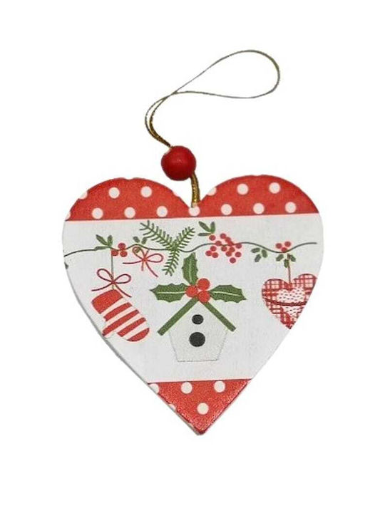 XMASfest Christmas Wooden Heart Ornament