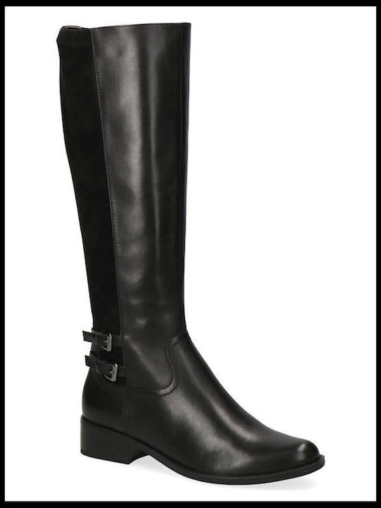 Caprice Leather Riding Boots Black