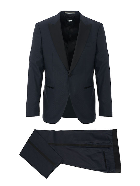 Hugo Boss Ανδρικό Κοστούμι Σκούρο μπλε