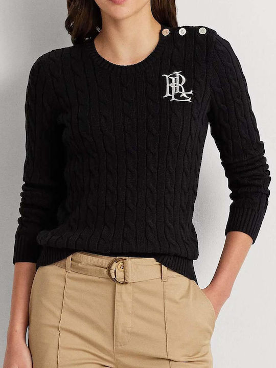 Ralph Lauren Women's Long Sleeve Sweater Cotton Black