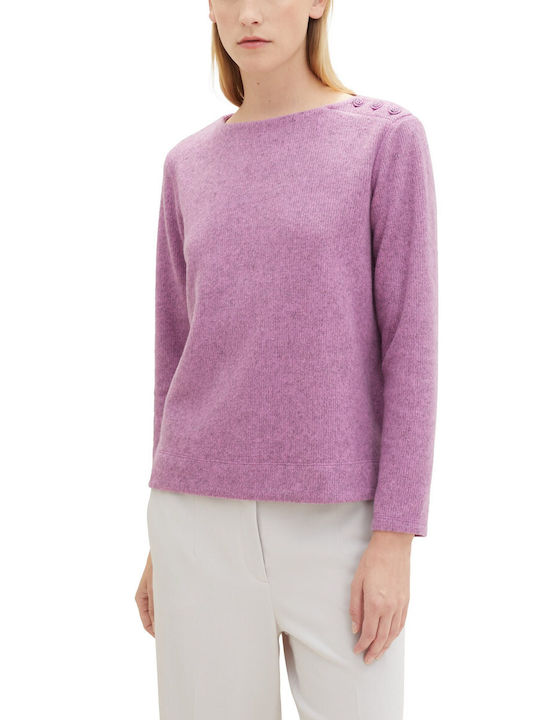 Tom Tailor Women's Long Sleeve Pullover Purple