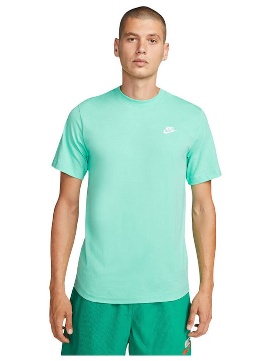 Nike Ανδρικό Αθλητικό T-shirt Κοντομάνικο Τιρκουάζ