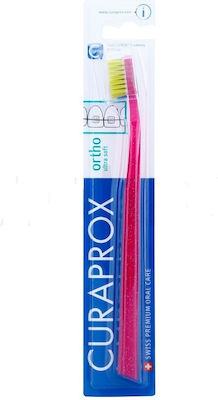 Curaprox CS 5460 Ortho Manual Toothbrush Ultra Soft Pink - Yellow 1pcs