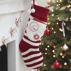 Christmas Decorative Sock with Santa Claus Red