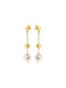 Vogue Earrings made of Silver Gold Plated with Pearls