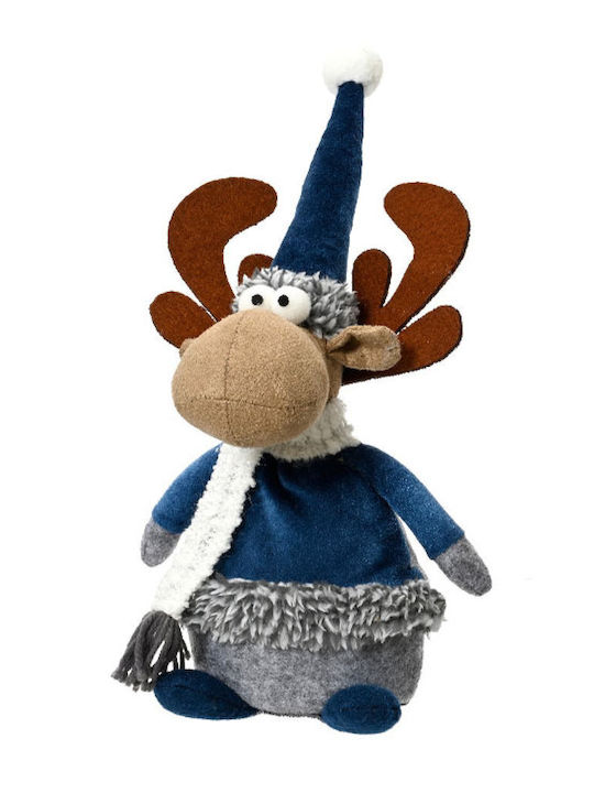 Kaemingk Christmas Plush Figure Deer Blue Height 30cm