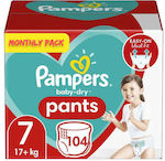 Pampers Pants Pants Πάνες Βρακάκι No. 7 για 17+kg 104τμχ