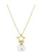 Halskette aus Gold 14K mit Perlen