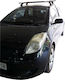 GS Steel Car Roof Bars for Toyota Yaris 3D Set with Roof Rack Legs and Lock Silver