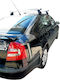 Menabo Aluminum Car Roof Bars for Skoda Octavia 2004-2012 Set with Roof Rack Legs and Lock Silver
