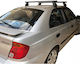 Menabo Steel Car Roof Bars for Hyundai Accent 5D Set with Roof Rack Legs and Lock Black