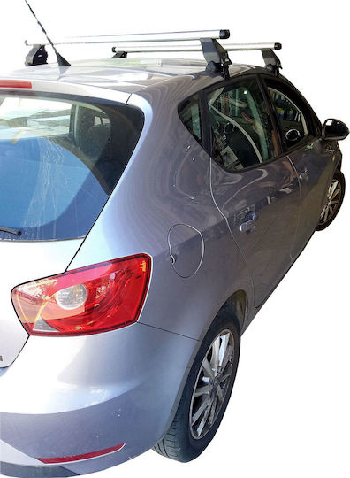 Menabo Таванни Стелки За Автомобил От Алуминий За Seat Ibiza 2008-2016 С Крака За Покривен Багажник И Заключване Сребристи МП.SIBIZA.16