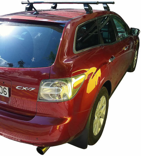 Menabo Μπάρες Οροφής Μεταλλικές για Mazda CX-7 (Σετ με πόδια) Ασημί