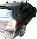 Menabo Aluminum Car Roof Bars for Nissan Almera 3D Set with Roof Rack Legs and Lock Silver