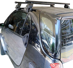 Menabo Μπάρες Οροφής Ατσάλινες για Smart ForTwo 1999-2007 (Σετ με πόδια) Ασημί