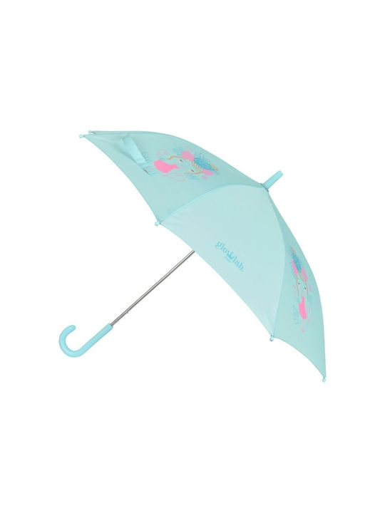 Glow Lab Kids Curved Handle Umbrella with Diameter 86cm Light Blue