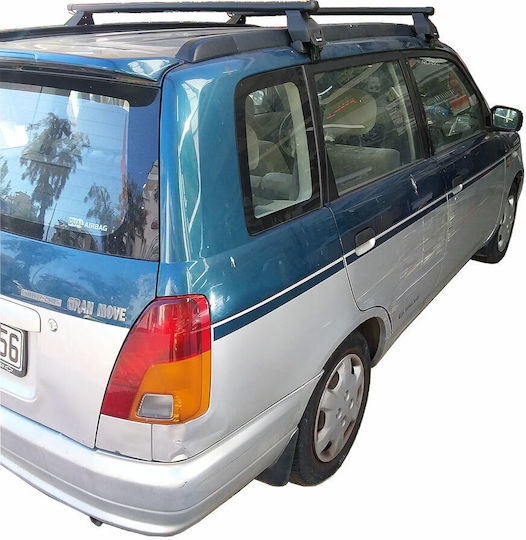 Menabo Μπάρες Οροφής Μεταλλικές για Daihatsu Gran Move (Σετ με πόδια) Ασημί