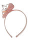 Elecool Kids Headband With Crown Tulle With Crown Pink