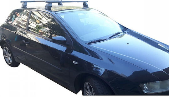 Menabo Μπάρες Οροφής Ατσάλινες για Fiat Stilo (Σετ με πόδια) Ασημί