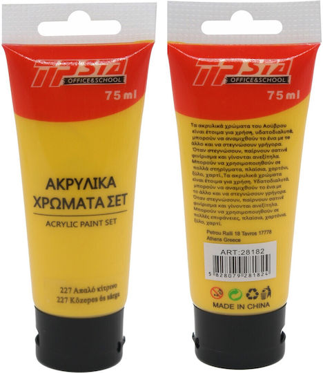 Tpster Ακρυλικό Χρώμα Ζωγραφικής Yellow Mid 227 75ml