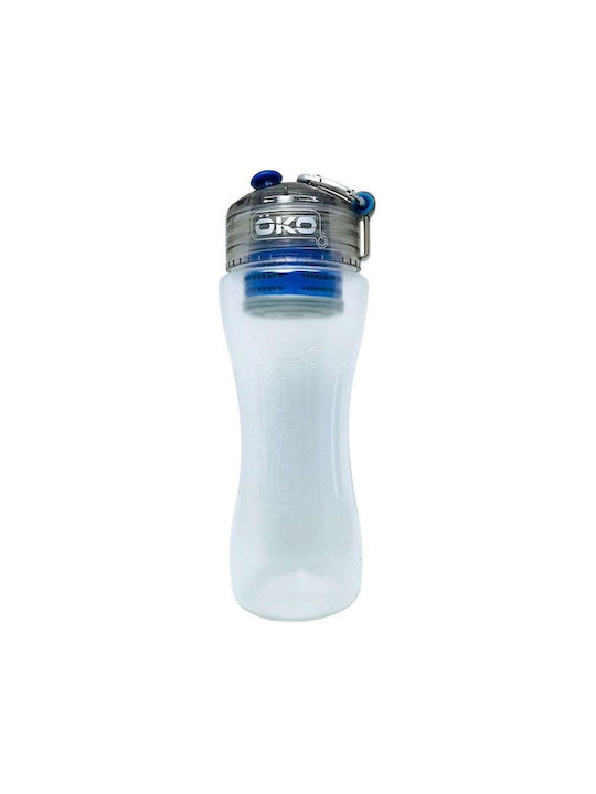 Oko Plastic Water Bottle with Filter 1000ml Blue