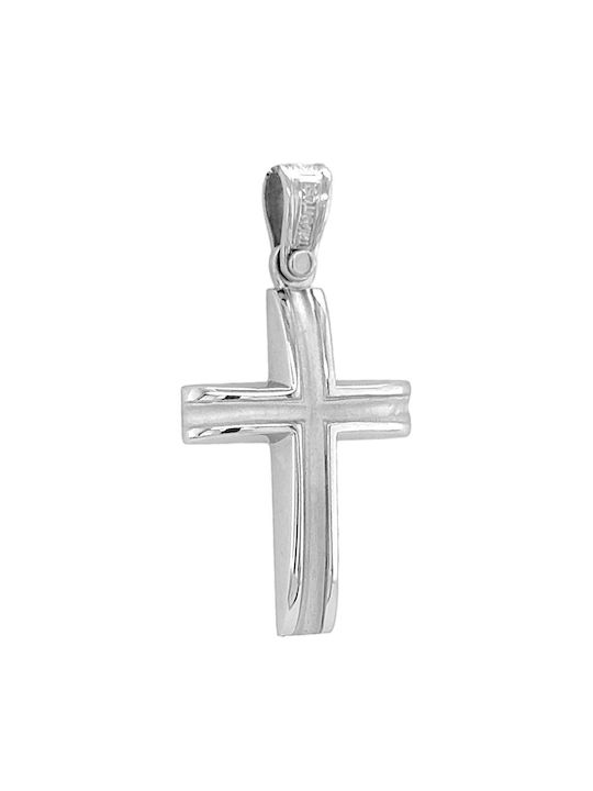 Xryseio Women's White Gold Cross 14K