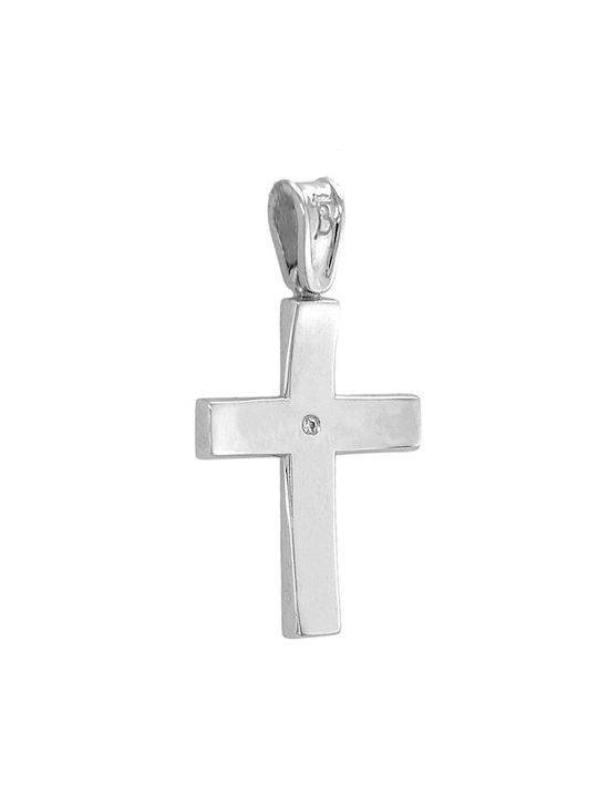 Xryseio Women's White Gold Cross 14K