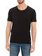 Herren Unterhemden BLACK 2Packung