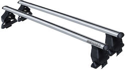 Menabo Roof Bars Aluminum Tema (with Roof Rack Legs and Lock) Silver