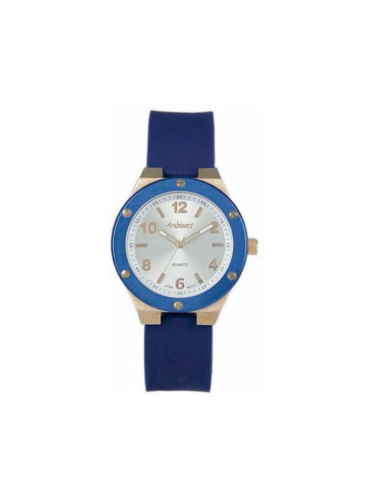 Arabians Watch Battery with Blue Leather Strap