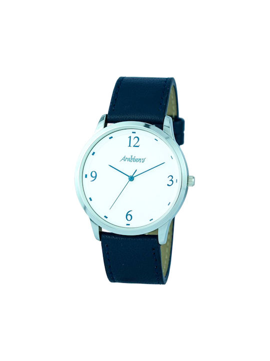 Arabians Watch Battery with Blue Leather Strap