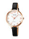 Skmei 2028 Women's Watch with Leather Strap Black/Rose Gold