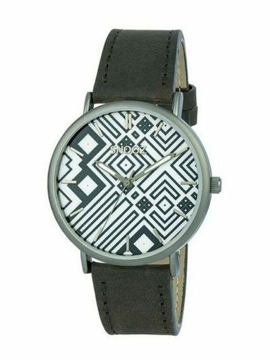 Snooz Men's Watch 40mm Battery with Brown Leather Strap