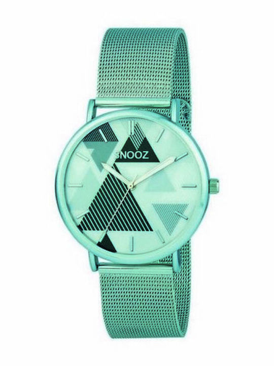 Snooz Ceas Barbati 40mm Baterie cu Brățară Argintie din Metal