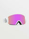 Volcom Garden Ski & Snowboard Goggles Adults White with Polarized Lens in Pink Color