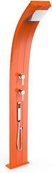 Status Design Pool Shower Solar Aluminum Orange