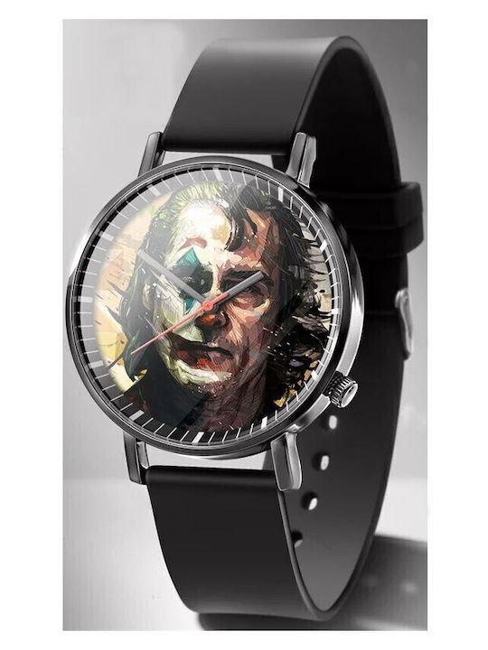 Super Kids Analog Watch with Rubber/Plastic Strap Black
