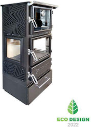 Caliskan 306-3D Gusseisen Holzofen mit Ofen 12kW Inox