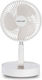 Eurolamp Επιτραπέζιος Ανεμιστήρας 4W Διαμέτρου 20cm Λευκός