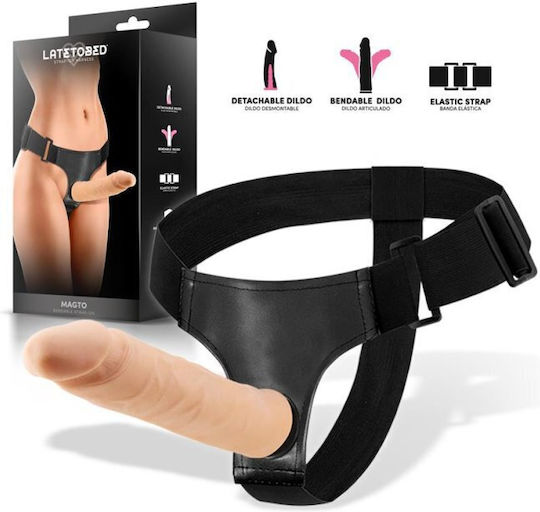 Magto Bendable Strap-on Арсенал с Единично Дилдо 21.5см