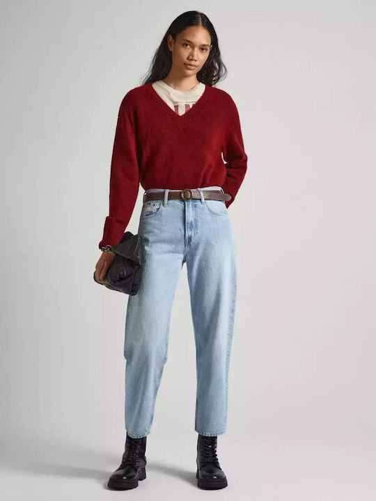 Pepe Jeans Women's Long Sleeve Sweater Bordeaux
