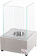 HomCom Internal / Outdoor Floor Bioethanol Fireplace Gray