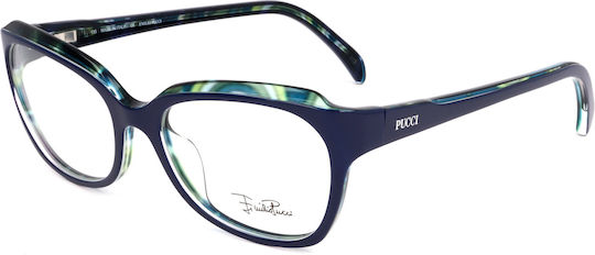 Women's Acetate Prescription Eyeglass Frames Blue EP2668 400